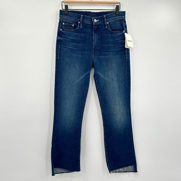 Mother The Insider Crop Step Fray Jean In The Royal Treatment - Picture 2 of 12